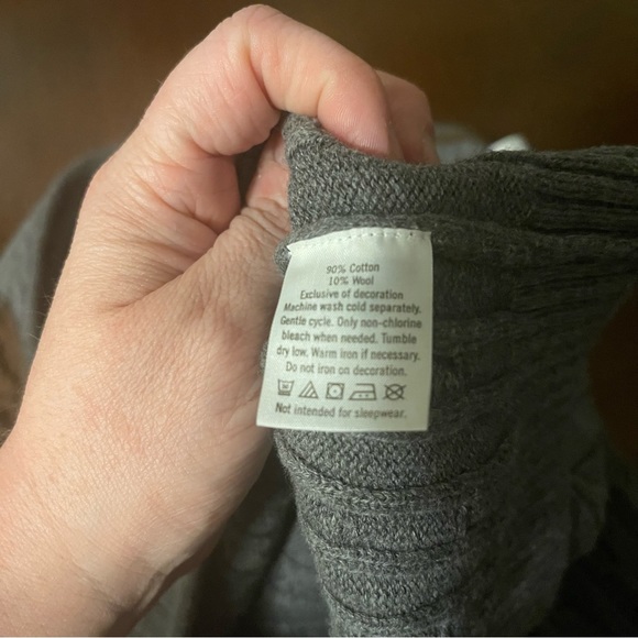 Janie and Jack Charcoal Cable Knit Sweater - Picture 5 of 6